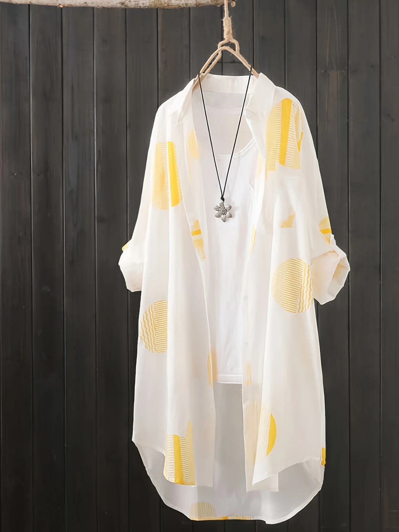 Black and White Large Size Shirt for Women's Spring and Summer Travel Thin Top Sunscreen Breathable Clothes POLO Collar