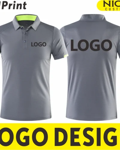 Quick-drying Sports Polo Shirt Custom Print Company Brand Logo Casual Short Sleeved Polo Embroidery Printing Personality Patter