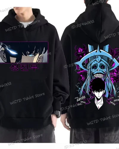 Anime Solo Leveling Sung Jinwoo Men's Hoodies Clothing Unisex Harajuku Streetwear High Quality Anime Solo Leveling Sweatshirts