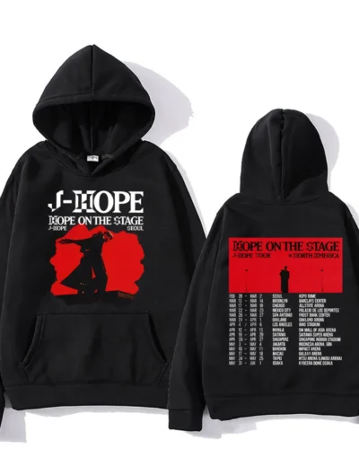 Kpop J-Hope New Hoodies J-Hope Hope on The Stage Tour 2025 Sweatshirts Unisex Casual Clothing Hip Hop Fashion Aesthetic Pullover