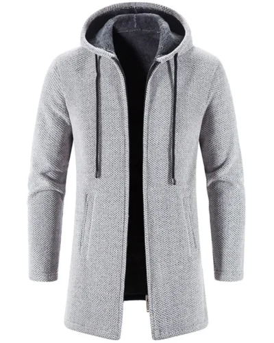 Men's Sweaters Coat Autumn Winter New Hot Warm Zipper Medium Long Cardigan Sweaters Man Casual Knitwear Sweatercoat mens clothes