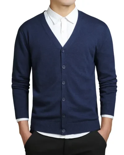 MRMT 2025 Brand New Men's Jackets Sweater Cardigan Cotton V-neck Overcoat for Male Thin Knitted Man Cardigan Sweater Coat