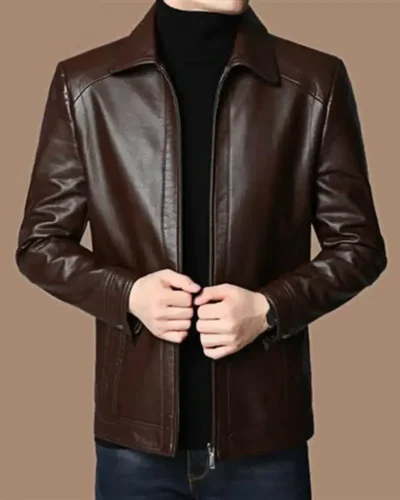 Stylish Protective for Cool Autumn Winter Thick Warm Windproof Men's Faux Leather Motorcycle Jackets Motorcycle Men Fall Jacket