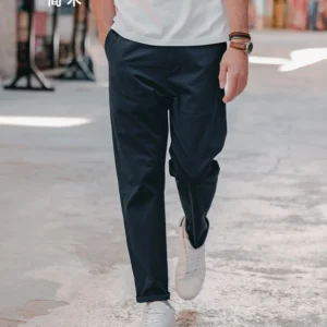 SIMWOOD 2024 Autumn New Comfortable Tapered Chinos Pants Men 250gsm Fabric Classical Trousers