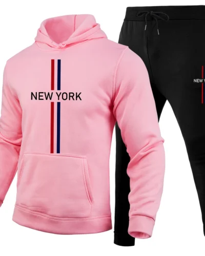 New Mens Tracksuit Printing Casual Hoodies Sweatshirts Sweatpants 2 Pcs Set Sports Jogging Mens Clothing 2025 Popular Streetwear