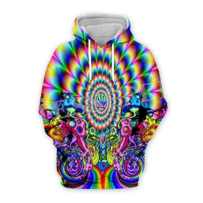 Mushroom Forest Plants Fungus Trippy Abstract Psychedelic Hippie Tracksuit Harajuku Pullover Streetwear Casual Jacket Hoodies 29