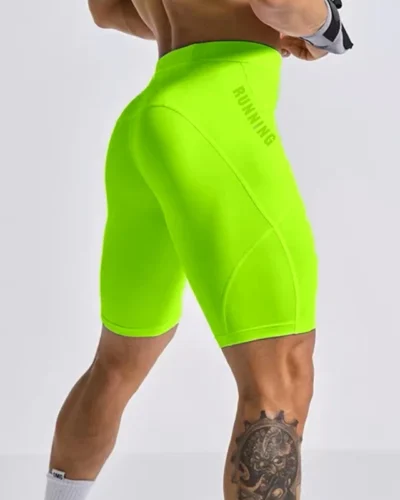 Men's Bodybuilding Shorts Summer Men Crossfit Shorts Compression Running Gym Shorts Elastic Compressions Leggings