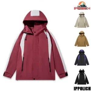 Men Contrast Color Hiking Jackets Outdoor Sports Mountaineering Coats Woman Waterproof Camping Jackets Breathable Travel Jacket