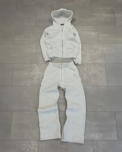 New embroidered retro pattern zipper hoodie Y2K men clothing Harajuku women clothing casual sweatpants couple suit tracksuit