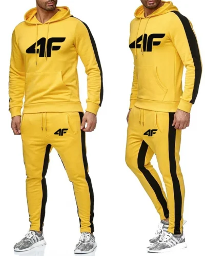 Men Two Piece Outdoors Men's Tracksuit Set Hot Sale Sportswear Sweatpants Hoodie Fashion Comfortable Casual Jogging Single Pants