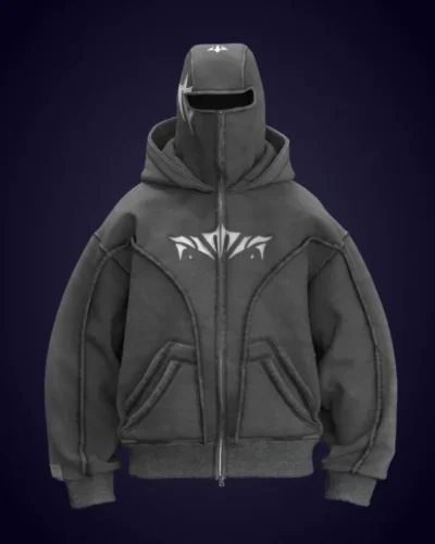 Y2K Vintage Zip up Hoodie Fashion Printed Pattern Double Hat Cold Resistant Design Sweatshirt Oversized Gothic Men Women Clothes