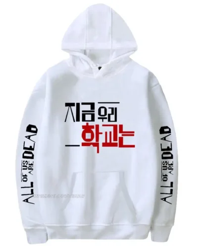All of Us Are Dead Hoodies Men Korean Harajuku Fashion Hoodie Sweatshirt Clothes New Listing Funny Print Long Sleeve Clothes Men