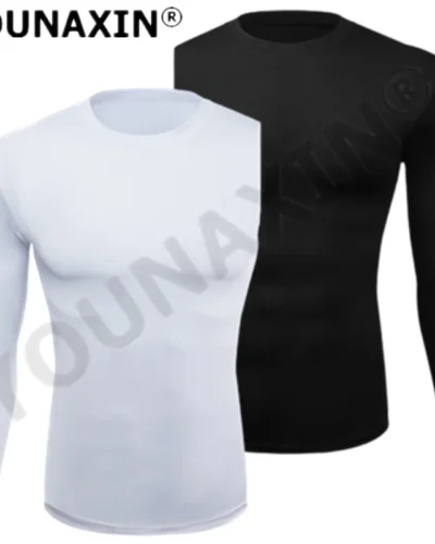Men One Arm Long Sleeves T-Shirts Base Layer Basketball Sports Tight Compression Gym Fitness Jogger Running Top Outdoor Clothes