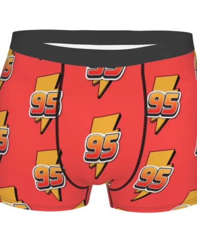 Custom Cartoon Lighting McQueen Boxers Shorts Men Cars Briefs Underwear Funny Underpants