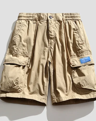Men Summer New Casual Vintage Classic Cotton Cargo Shorts Men Multi Pocket Bermuda Beach Shorts Outwear Solid Jogger Shorts Male