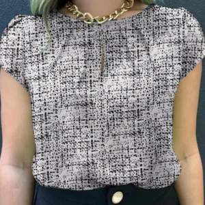 ZANZEA Summer Fashion Printed Blouse Woman Short Sleeve O-Neck Tops Casual Party Chemise Female Elegant OL Office Shirt 2024