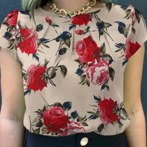 ZANZEA Summer Bohemian Short Sleeve Floral Printed Blouse Women Vintage Holiday Party Shirt Casual Beach Tops Tunic Blusas 2024