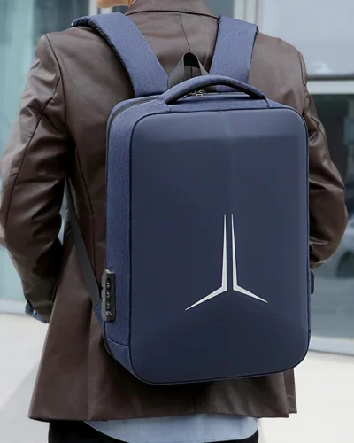 Mens LBackpack Waterproof Anti theft with USB Port Stylish Design Large Capacity Comfortable Straps Ideal for Work and Travel