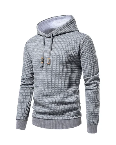New men's hooded pullover fall casual Slim long-sleeved warm men's sweater knit sweater loose tops outdoor sports men's clothing