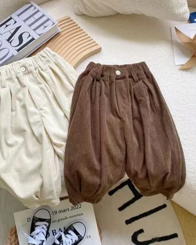 Boys Casual Pants Long Trousers Cotton 2025 Brown Spring Autumn Baby's Kids Pants High Quality Children's Clothing