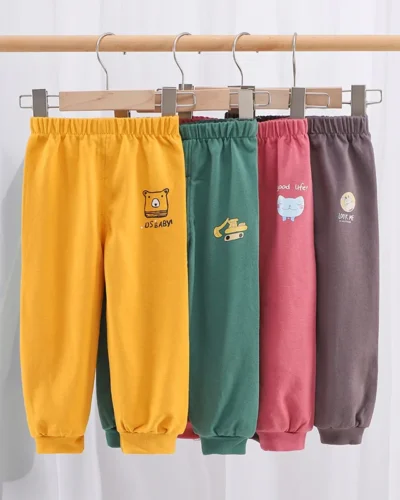 1-5 Years Cotton Children Pants Baby Boys Girls Leisure Sport Pants Kids Trousers Toddler Sweatpants Dropshipping
