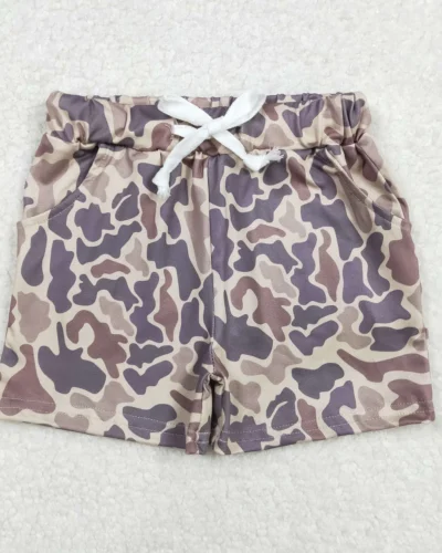 Wholesale Boutique Baby Boy Camo Pockets Bottom Shorts Clothing Kids Wear Children Toddler Elastic Clothes