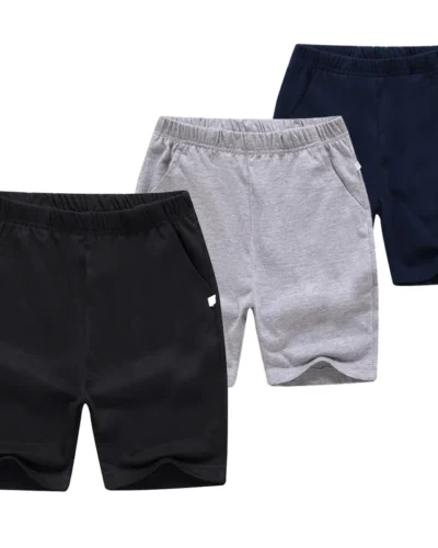 Big Kids Shorts Wholesale 8-15 Years Old Children's Casual Short Classic Three-color Black White Gray Student Boys Sweatpants