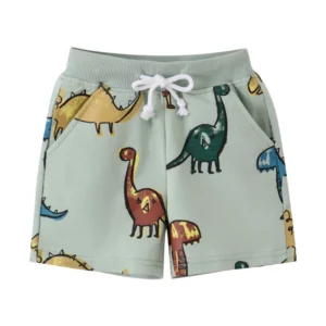 Jumping Meters 2-7T Summer Boys Shorts Dinosaurs Print Drawstring Baby Boys Girls Short Pants Animals  Children's Kids Trousers