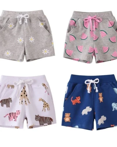 Little maven Kids Summer Clothes Cotton Short Pants Lovely Cartoon Trousers Shorts Soft and Comfort for Kids 2-7 year