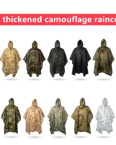 Man Military Impermeable Zipper Camo Raincoat Waterproof Rain Coat Men Raincoat Women Awning The Rain Motorcycle Rain Poncho