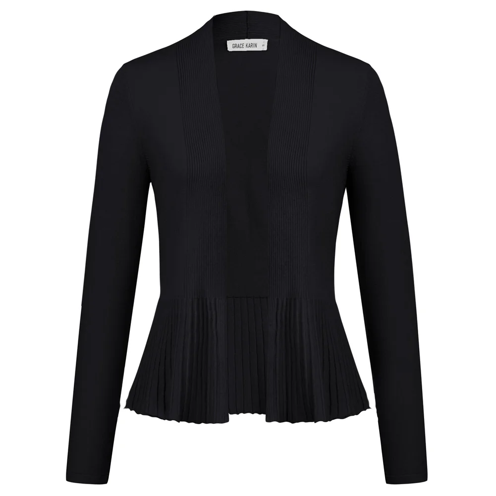 GK Coat For Female A-Line Cardigan Casual Long Sleeve Korean Casual Street Spring Autumn Open Front Sweater Knitwear