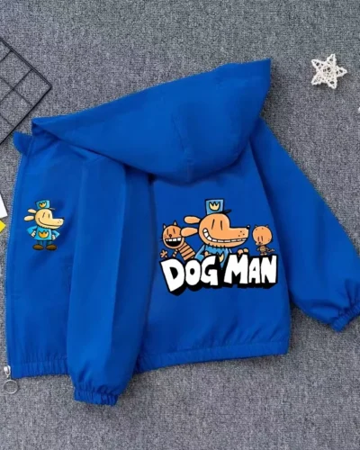 Dog Man Kids Spring Jackets Fashion Thin Coat Cartoon Anime Graphic Print Boys Girls Clothes Waterproof Jacket Birthday Gifts