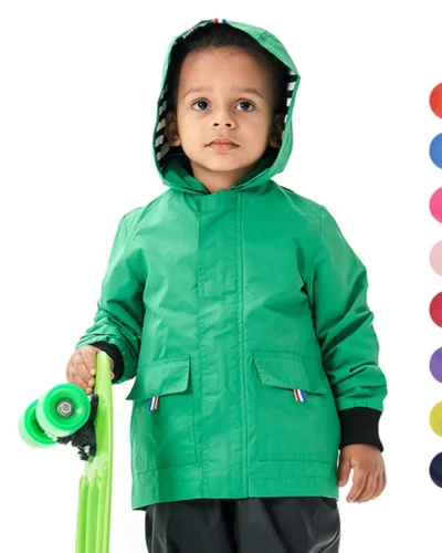 3-9T Kids Boys Girls Jackets Hooded Spring Autumn Outerwar Waterproof Children Rain Jackets Sportswear Cotton Lined Windbreaker