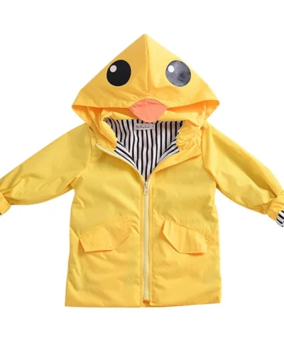 Raincoat Kids Rain Coat Animal Style Children Waterproof Raincoat Rainwear Unisex Cartoon Kids Little Yellow Duck Shape