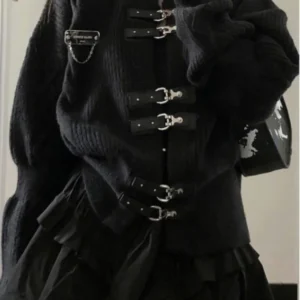 Korean Cardigan Jackets 2025 Women's Clothing Sueter De Mujer Fashion Knitwears Skirts Sets Sweater Coat Y2k Clothes Pull Femme