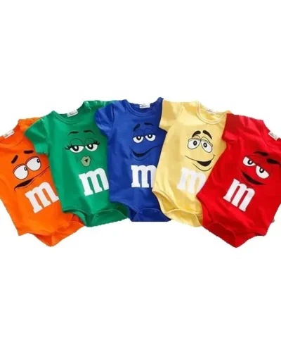 0-24M Newborn Baby Bodysuit for Boys and Girls Letter Print Funny M Bean Cotton Sleeveless Baby Romper Bebes Soft Toddler Onesie
