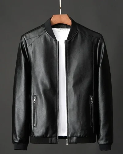 2024 Autumn New Men Black Biker PU Leather Coat Korean Fashion Men Pu Leather Jacket Trend Casual Fit Slim Baseball Clothes 8Xl