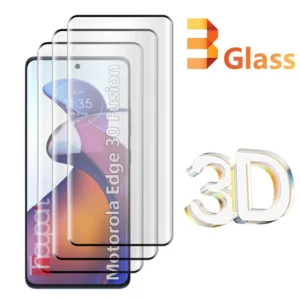 3Pcs 3D Tempered Glass For Motorola Edge 30 Fusion Screen Protector Full Cover Film For Moto Edge30 Fusion Glass