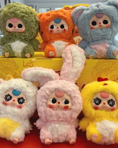 12 Chinese Zodiac Series Baby Three Plush Blind Box Toys Anime Figures Kawaii Dolls Mystery Box Cajas Misteriosas For Girls