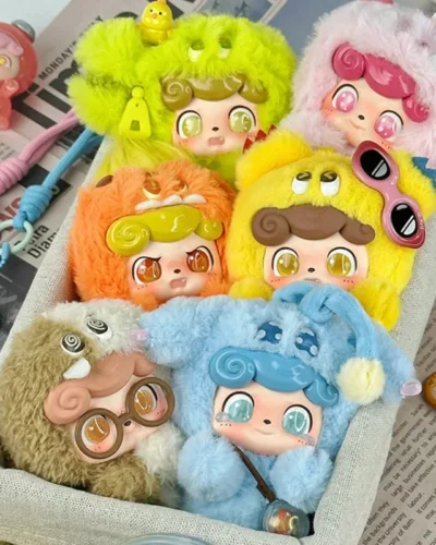 Jotoys Q.Kid Emotional Hairy Monster Series Plush Blind Box Kawaii Doll Tabletop Decor Figurine Mystery Toy Collectible Kid Gif