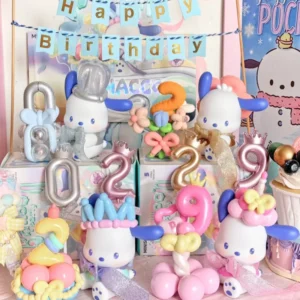 Pachacco Balloon Carnival Party Series Mysterious Blind Box Pochacco Anime Characters Cute Desktop Ornament Handmade Gift