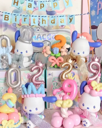 Pachacco Balloon Carnival Party Series Mysterious Blind Box Pochacco Anime Characters Cute Desktop Ornament Handmade Gift