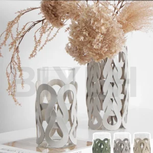 Leather Glass Vase European Luxury Home Decoration Vase Tabletop Vase Decor Leather Wrapped Hydroponic Plant Container Plantpot