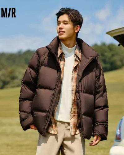 Semir Down Jacket Men Women 2024 Winter New Light Short Coat Three-Proof Thermal Puffer Coat Couple Top Trendy Down Jacket