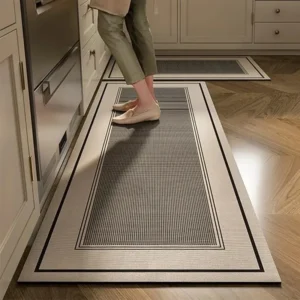 Rug for Kitchen Waterproof Floor Mat Long Carpet Pvc Leather Non-slip Oil-proof Foot Mats Minimalist Home Decoration Rugs