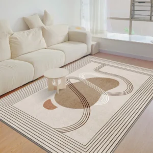 VIKAMA Nordic simple geometric crystal velvet large carpet living room mat family sofa balcony corridor non-slip decorative Rugs