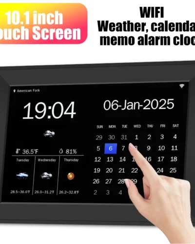Touch Screen 10.1 Inch WIFI Digital Calendar Clock Display Time Date Weather Forecast Medicine Time Reminder Dementia Alzheimers