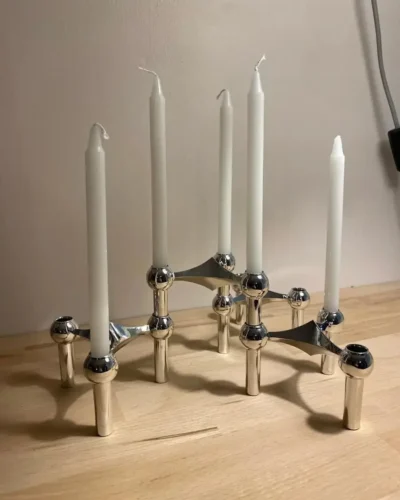 Metal Candle Holder Nordic Molecular Structure Gold Candlestick Centerpiece Living Room Decoration Gift Home Decore Candelabra