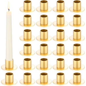Wedding Candle Holders Bulk for Pillar Candles Metal Taper Candlesticks Holders Centerpieces Short Candle Stick Holder Decor