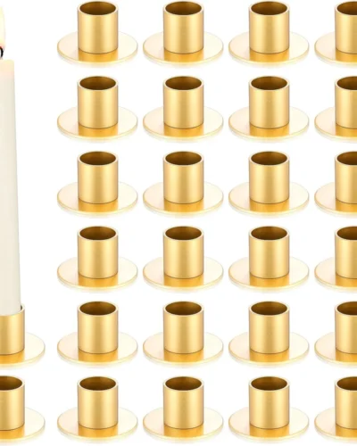 Wedding Candle Holders Bulk for Pillar Candles Metal Taper Candlesticks Holders Centerpieces Short Candle Stick Holder Decor